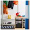 Rug Low Pile Blue Black/Stripe 60X90Cm