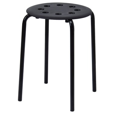 Stool Black 45Cm
