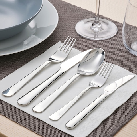 6-Piece Salad/Dessert Fork Stainless Steel 16 Cm