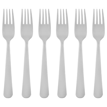 6-Piece Salad/Dessert Fork Stainless Steel 16 Cm