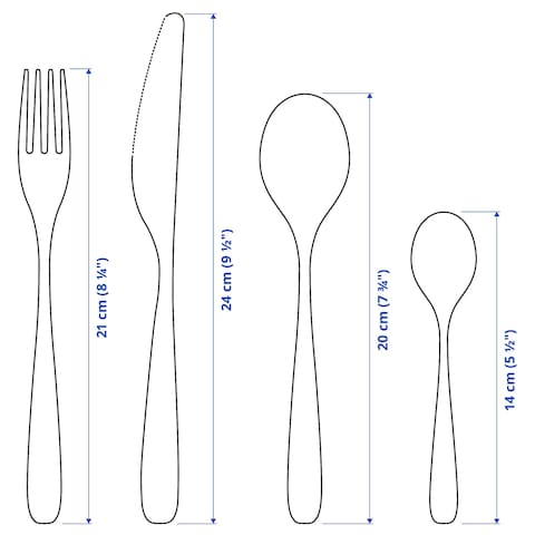 24-Piece Cutlery Set Black