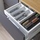 Cutlery Tray/Tray With Spice Rack White/Anthracite 52X50 Cm