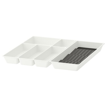 Cutlery Tray/Tray With Spice Rack White/Anthracite 52X50 Cm