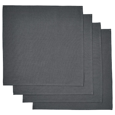 Napkin 4 Piece Dark Grey 35X35cm