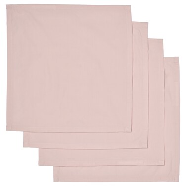 Napkin 4-Piece Light Pink/White 30X30cm