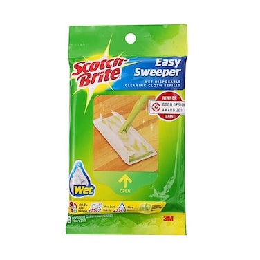 Easy Sweeper Wet Disposable Cleaning Cloth Refill (28 x 21 cm, Pack of 8)