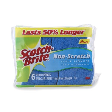 Non-Scratch Scrub Sponge (11 x 6.6 x 2 cm, 6 pcs)