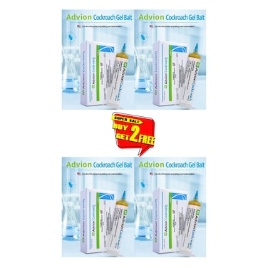 Buy 2 &amp; Get 2 Free Advion Cockroach Roach Insecticide Bait Gel 30G