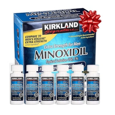 Pack of 6 Minoxidil 5% Hair Regrowth Bottles &ndash; Extra Strength Formula, 60ml Each