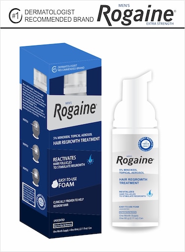Mens Rogaine 5% Minoxidil Hair Regrowth Treatment Easy To Use Foam 60g