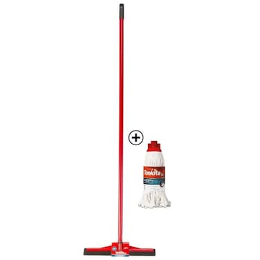 Tonkita Cotton Mop with Stick &amp; Wiper (33 cm)