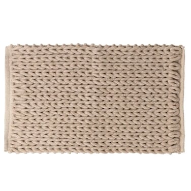5Five Cotton &amp; Polyester Bath Mat (75 x 50 x 2.2 cm, Linen Beige)