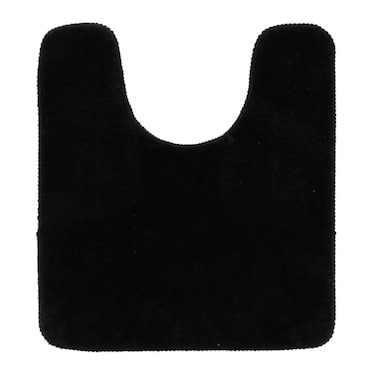 Tendance Microfiber Toilet Mat (Black, 45 x 50 cm)