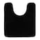 Tendance Microfiber Toilet Mat (Black, 45 x 50 cm)
