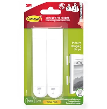 3M Command Picture Hanging Strips (12 Pairs White)