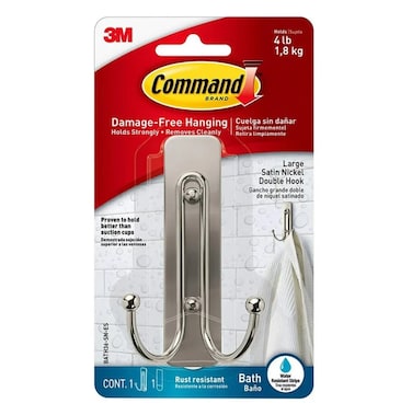 3M Command Large Double Bathroom Hook