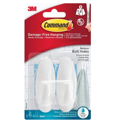 3M Command Medium Bathroom Hook Set (2 Pc.)