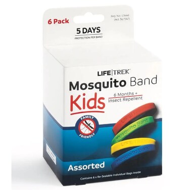 Lifetrek Silicone Kids Mosquito Band Plain (Pack of 6)