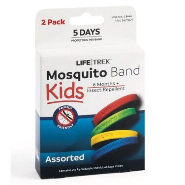 Lifetrek Silicone Kids Mosquito Band Plain (Pack of 2)