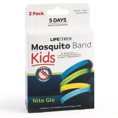 Lifetrek Silicone Kids Mosquito Band Nite Glo (Pack of 2)