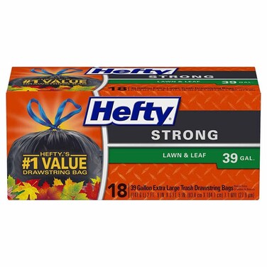 Hefty Strong Garden Trash Bags (147 L, 18 Pc.)