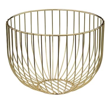 SG Metal Fruit Basket (22 x 16.8 cm, Gold)