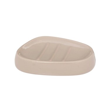 5Five Stoneware Soap Dish (12 x 9.5 x 2.5 cm, Linen Beige)