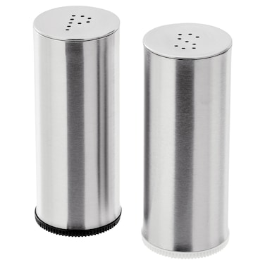 Salt/Pepper Shaker, Set Of 2, Stainless Steel