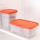 Food Container, Set Of 17, Transparent/Orange