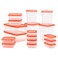 Food Container, Set Of 17, Transparent/Orange