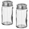 Salt And Pepper Shakers, Clear Glass/Stainless Steel 2 Pack, 8Cm