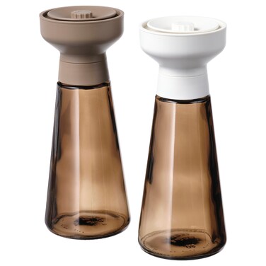 Spice Mill 2 Pack, Glass/Brown, 19Cm