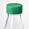 Water Bottle, Clear Glass/Green, 0.5 L