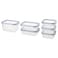 Food Container With Lid, Set Of 6, Plastic