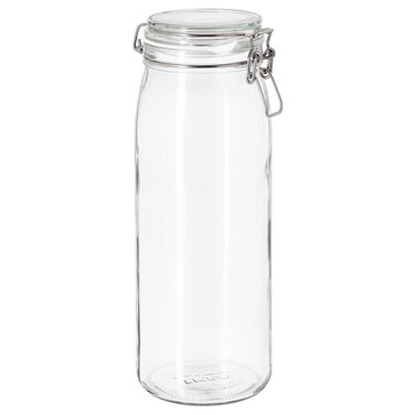 Jar With Lid, Clear Glass, 2 L