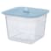 Food Container With Lid, Square Plastic/Silicone, 1.4 L