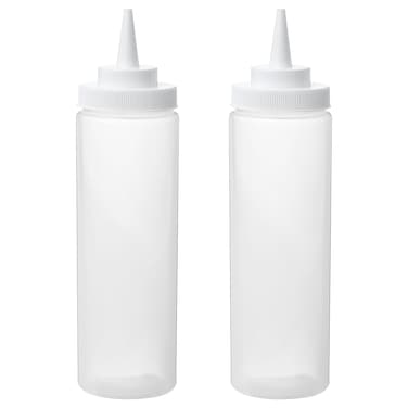 Squeeze Bottle 2 Pack, Plastic/Transparent, 330 Ml
