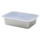 Food Container With Lid, Rectangular Stainless Steel/Silicone, 1.0 L