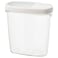 Dry Food Jar With Lid, Transparent/White, 1.3 L