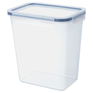 Food Container With Lid, Rectangular/Plastic, 4.2 L