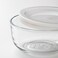 Food Container With Lid, Set Of 3, Glass