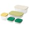 Food Container With Lid, Set Of 5, Transparent/Multicolour