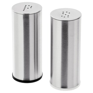 Salt/Pepper Shaker, Set Of 2, Stainless Steel