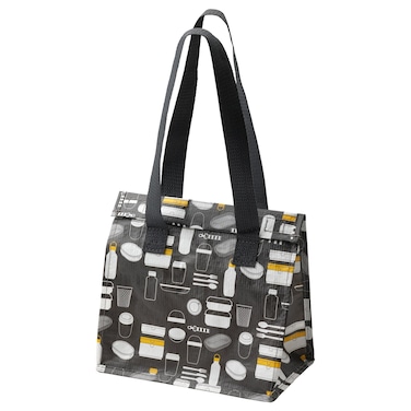 Lunch Bag, Patterned Grey, 25X16X27Cm