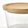 Food Container With Lid, Round Glass/Bamboo, 600 Ml