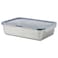 Food Container With Lid, Large Rectangular/Stainless Steel Plastic, 3 L
