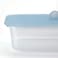 Food Container With Lid, Rectangular Plastic/Silicone, 1.0 L
