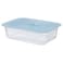 Food Container With Lid, Rectangular Plastic/Silicone, 1.0 L