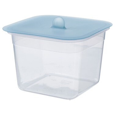 Food Container With Lid, Square Plastic/Silicone, 1.4 L