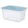 Food Container With Lid, Rectangular Plastic/Silicone, 2.0 L